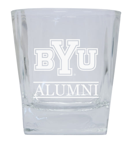 Brigham Young Cougars  Alumni Elegance 10oz Etched Glass Tumbler