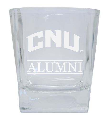 Christopher Newport Captains  Alumni Elegance 10oz Etched Glass Tumbler