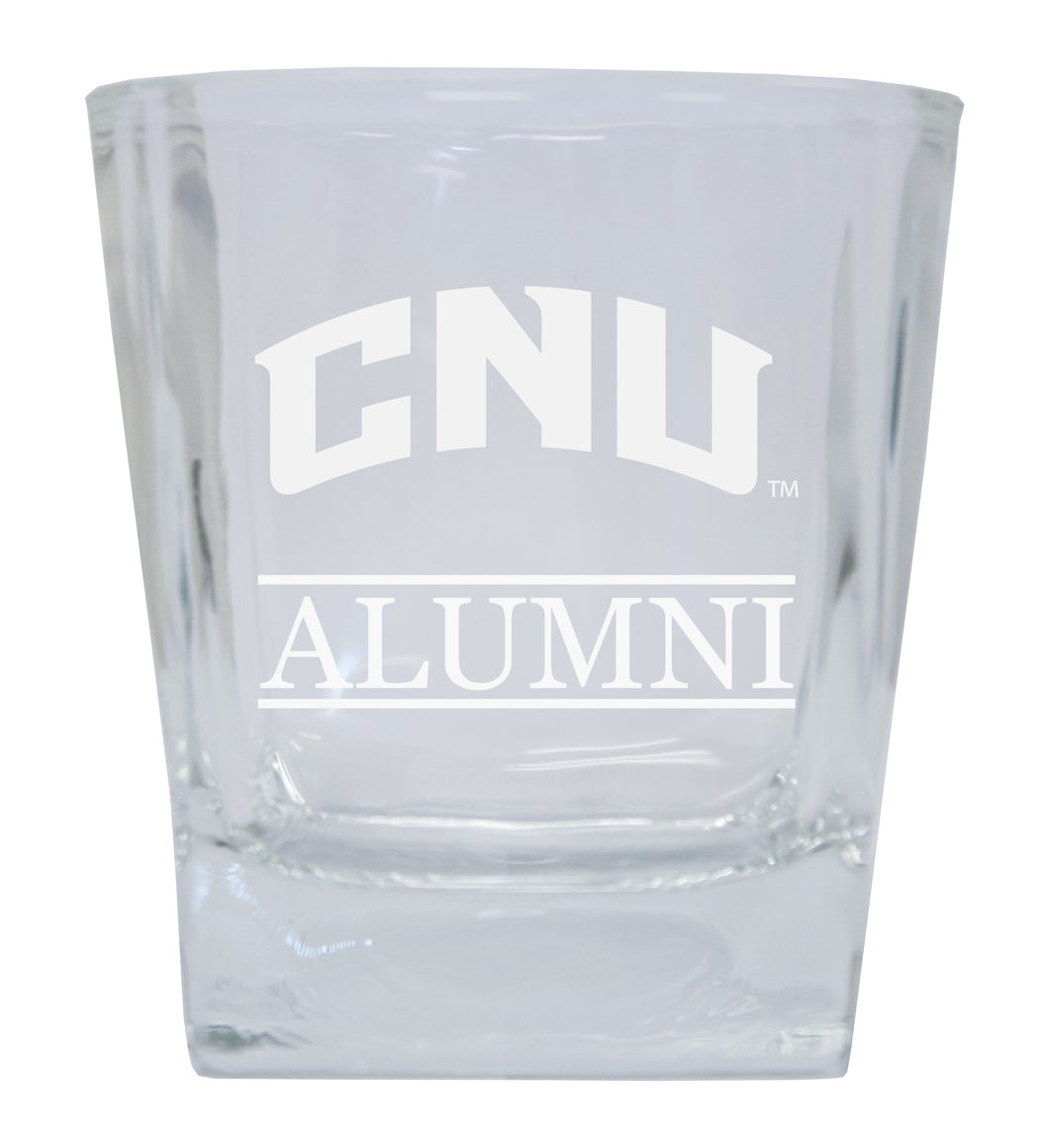 Christopher Newport Captains  Alumni Elegance 10oz Etched Glass Tumbler