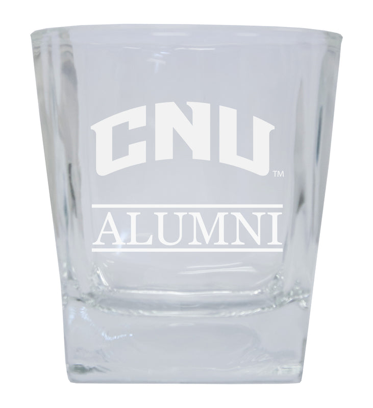 Christopher Newport Captains  Alumni Elegance 10oz Etched Glass Tumbler