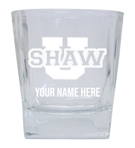 Shaw University Bears Customizable Etched 8 oz Whiskey Rocks Glass Officially Licensed Collegiate Product Single Unit