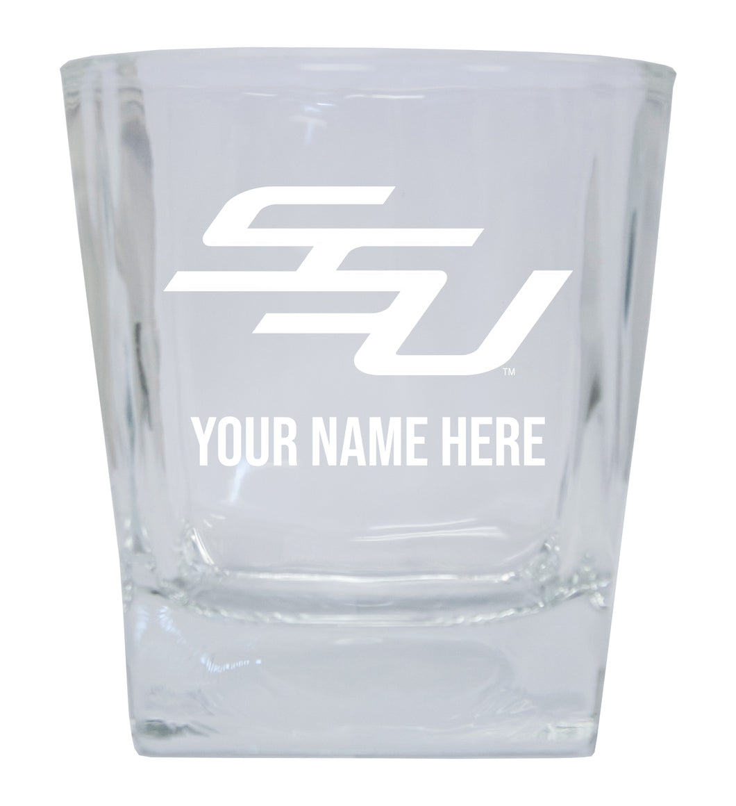 Savannah State University Customizable Etched 8 oz Whiskey Rocks Glass Officially Licensed Collegiate Product Single Unit