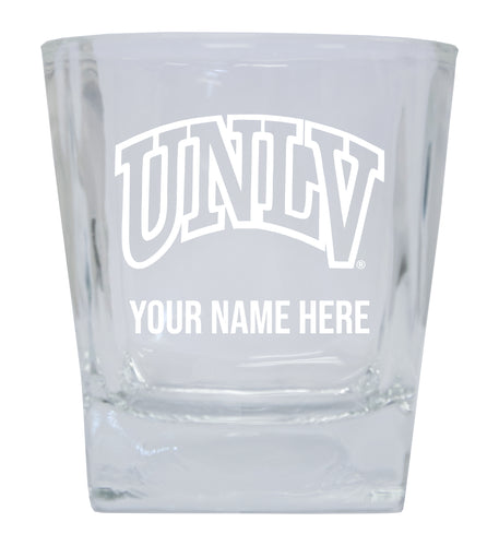 UNLV Rebels Customizable Etched 8 oz Whiskey Rocks Glass Officially Licensed Collegiate Product 2-Pack