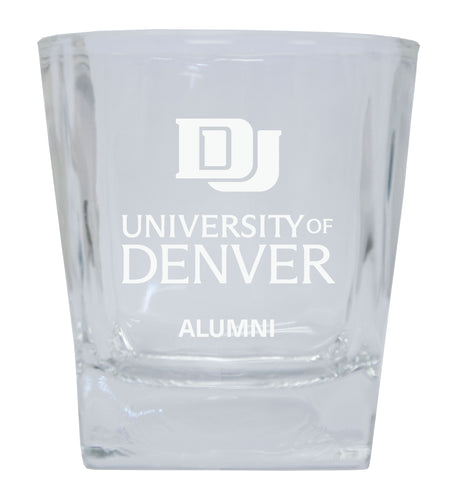 University of Denver Pioneers Etched Alumni 8 oz Whiskey Rocks Glass Officially Licensed Collegiate Product Single Unit