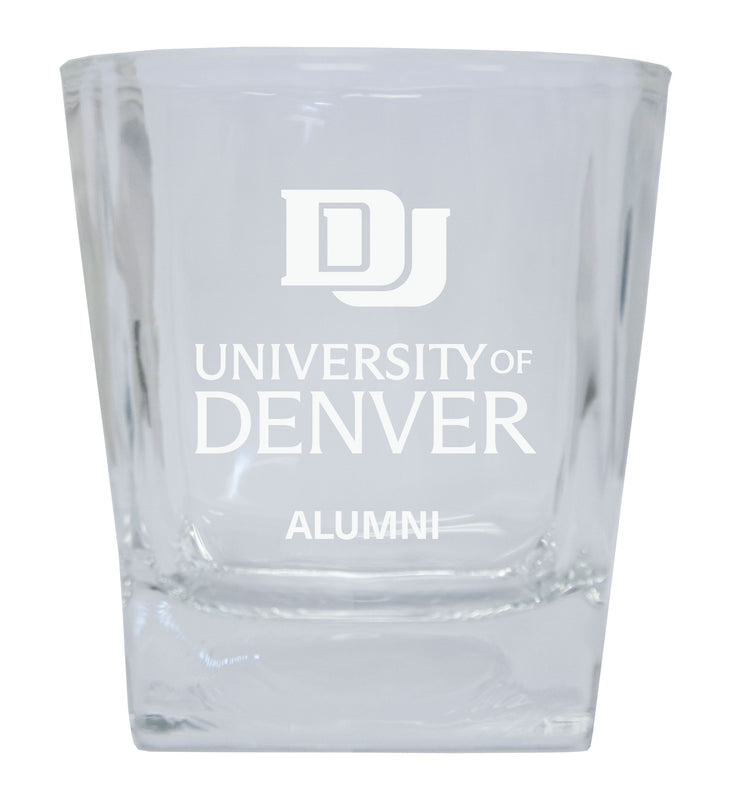 University of Denver Pioneers Etched Alumni 8 oz Whiskey Rocks Glass Officially Licensed Collegiate Product Single Unit