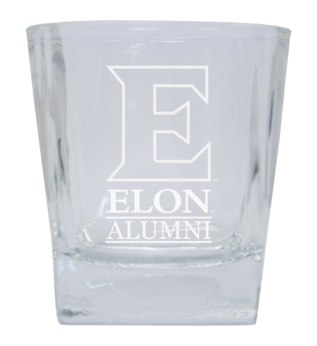 Elon University  Alumni Elegance 10oz Etched Glass Tumbler