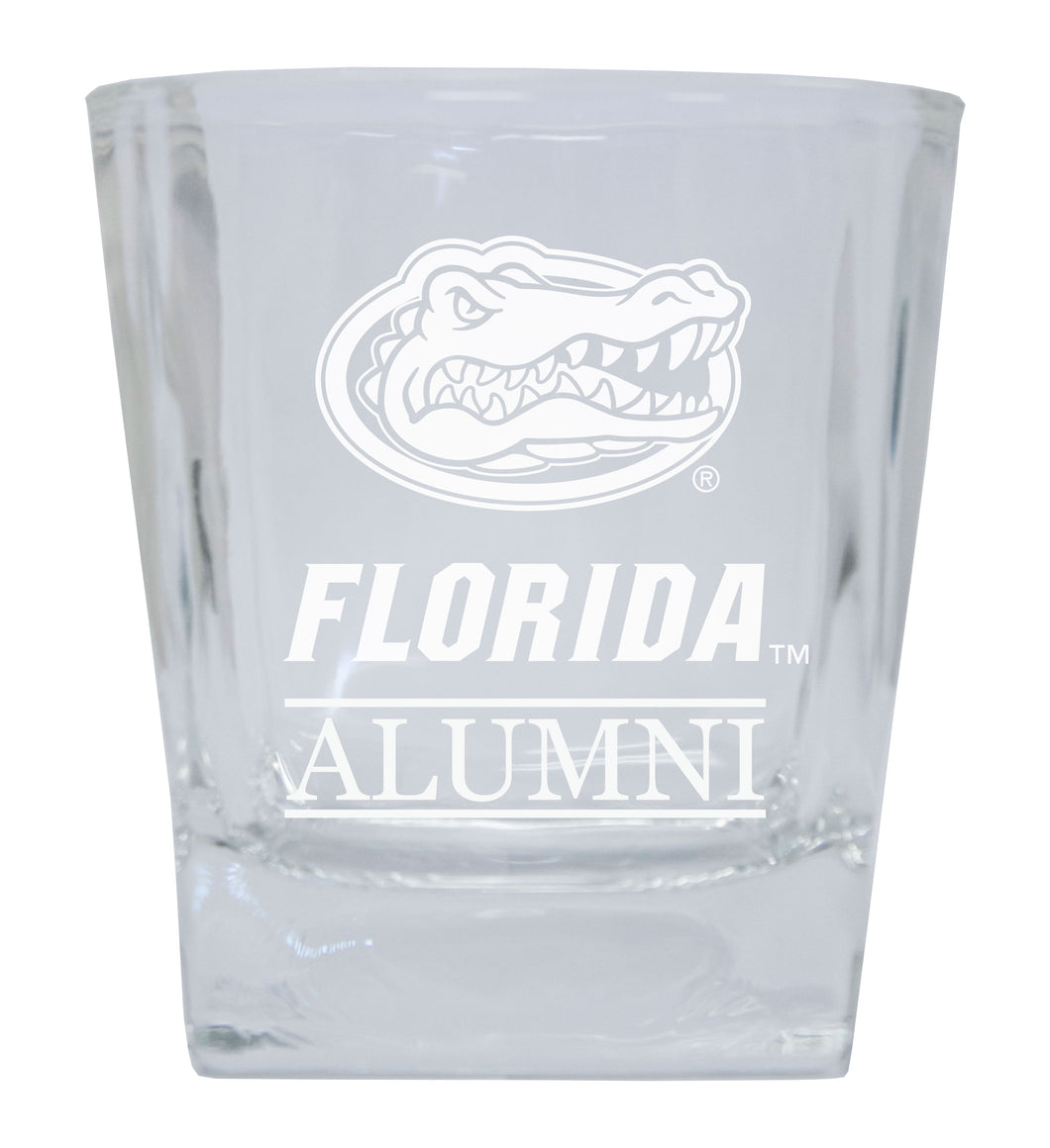 Florida Gators Etched Alumni 8 oz Whiskey Rocks Glass Officially Licensed Collegiate Product 4-Pack