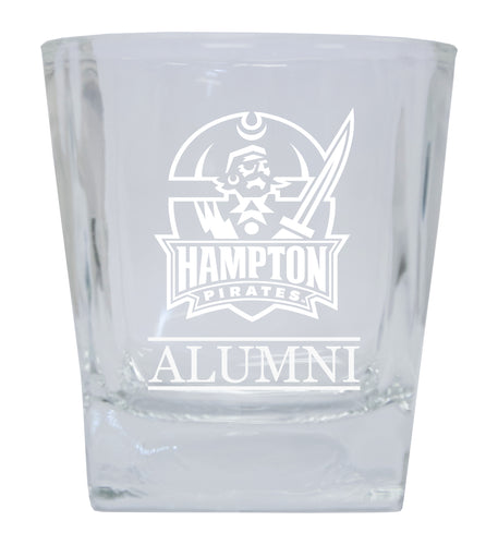 Hampton University  Alumni Elegance 10oz Etched Glass Tumbler