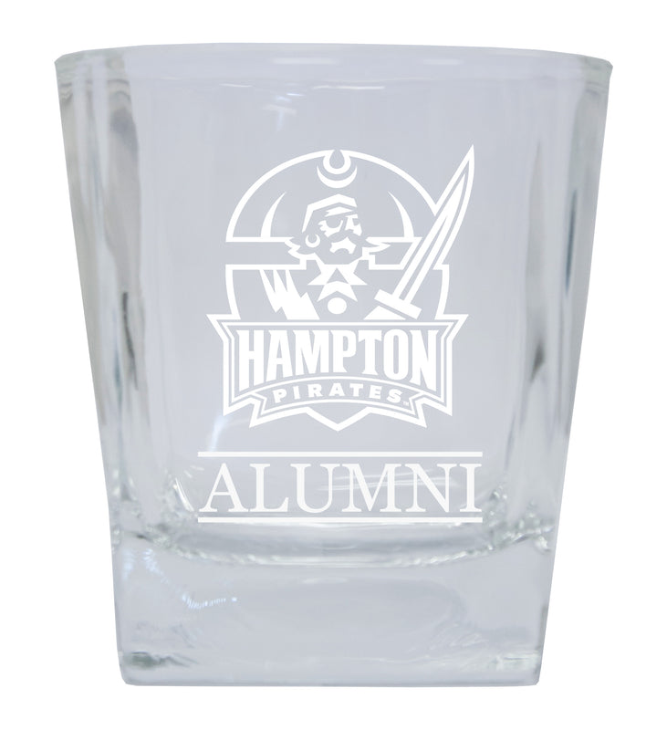 Hampton University  Alumni Elegance 10oz Etched Glass Tumbler