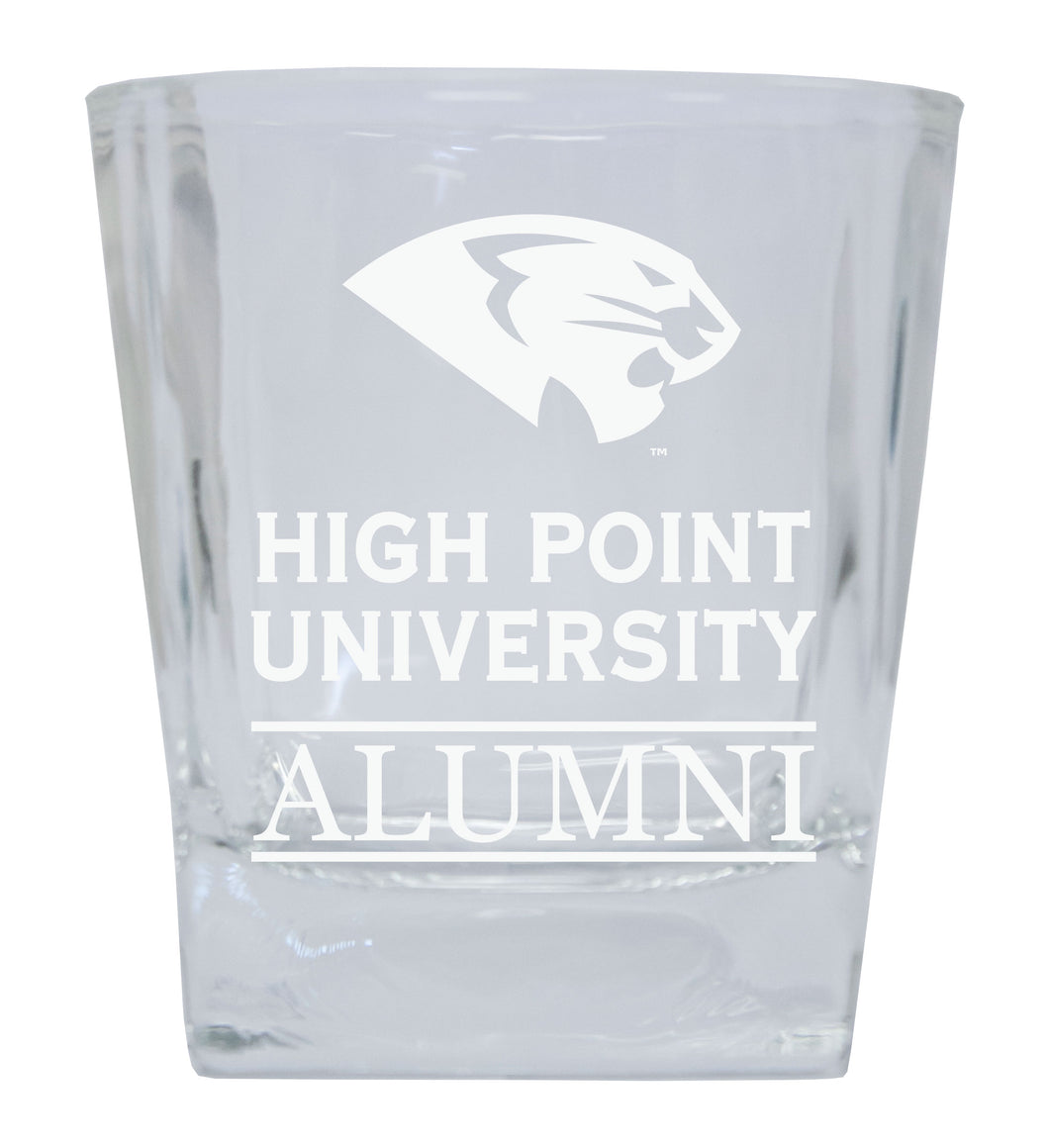 High Point University Etched Alumni 8 oz Whiskey Rocks Glass Officially Licensed Collegiate Product Single Unit