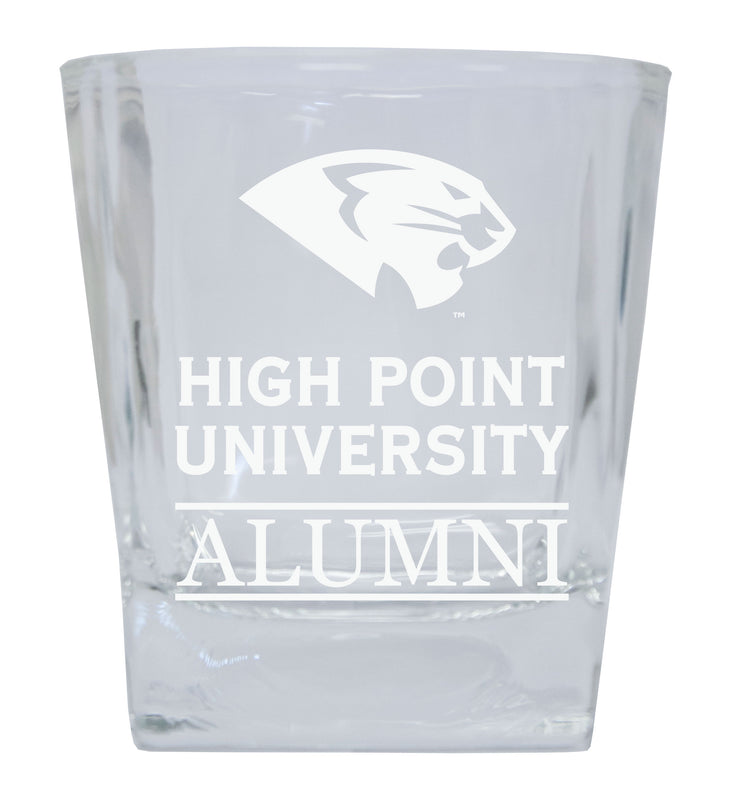 High Point University Etched Alumni 8 oz Whiskey Rocks Glass Officially Licensed Collegiate Product Single Unit