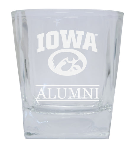 Iowa Hawkeyes  Alumni Elegance 10oz Etched Glass Tumbler