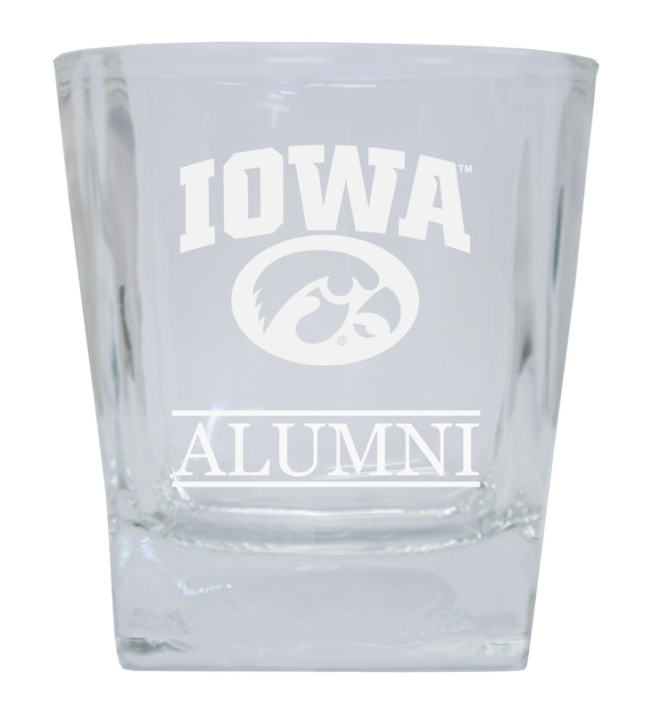 Iowa Hawkeyes  Alumni Elegance 10oz Etched Glass Tumbler