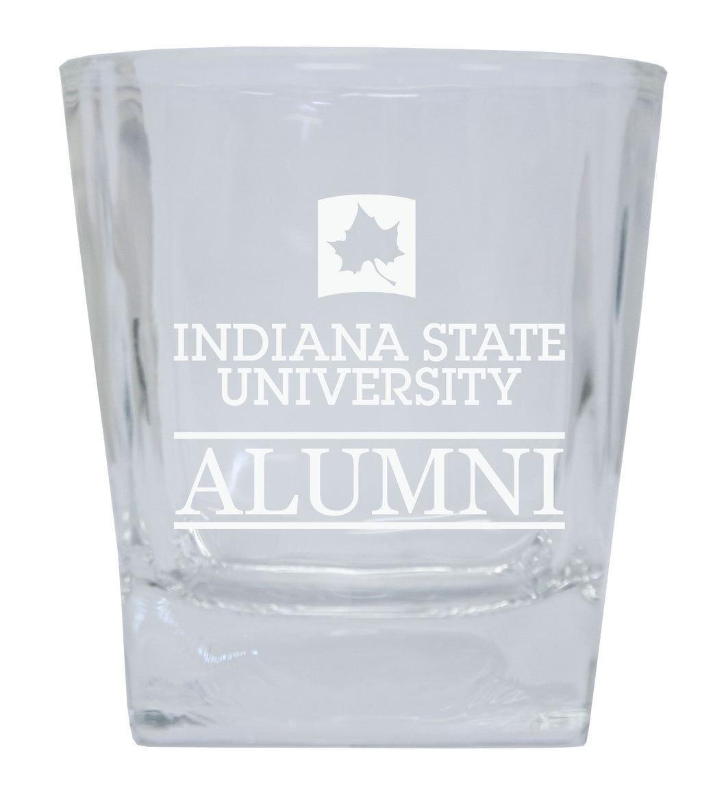 Indiana State University Etched Alumni 8 oz Whiskey Rocks Glass Officially Licensed Collegiate Product Single Unit