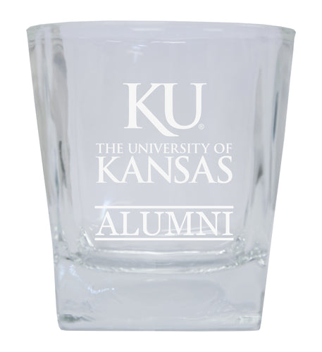 Kansas Jayhawks  Alumni Elegance 10oz Etched Glass Tumbler