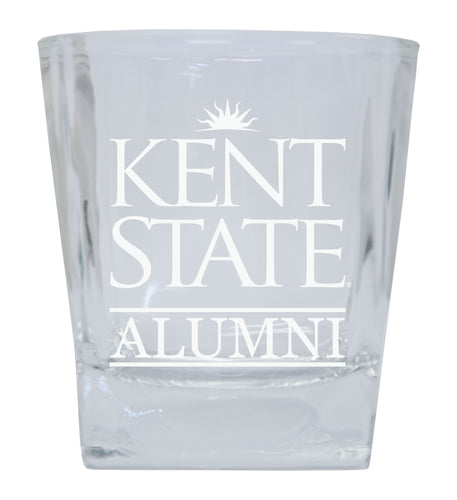 Kent Golden Flashes Etched Alumni 8 oz Whiskey Rocks Glass Officially Licensed Collegiate Product 4-Pack