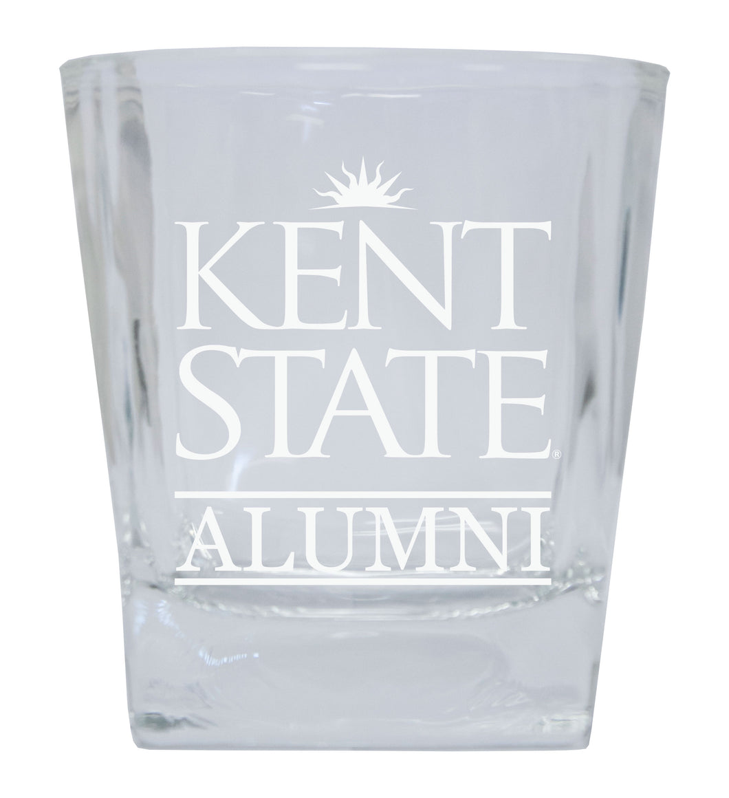 Kent Golden Flashes Etched Alumni 8 oz Whiskey Rocks Glass Officially Licensed Collegiate Product 4-Pack
