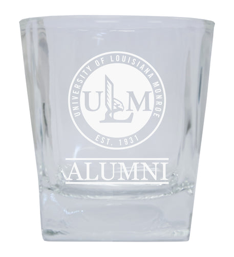 University of Louisiana Monroe  Alumni Elegance 10oz Etched Glass Tumbler