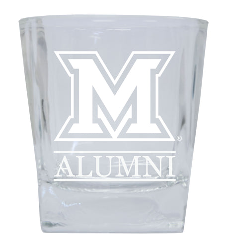 Miami of Ohio Etched Alumni 8 oz Whiskey Rocks Glass Officially Licensed Collegiate Product 4-Pack