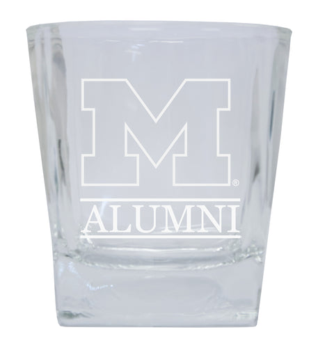 Michigan Wolverines  Alumni Elegance 10oz Etched Glass Tumbler