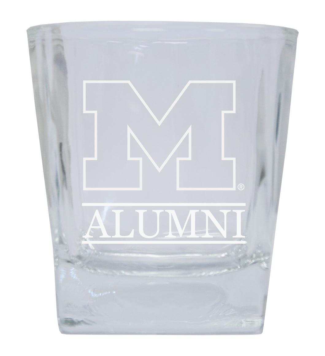 Michigan Wolverines  Alumni Elegance 10oz Etched Glass Tumbler
