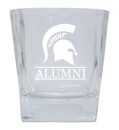 Michigan State Spartans  Alumni Elegance 10oz Etched Glass Tumbler