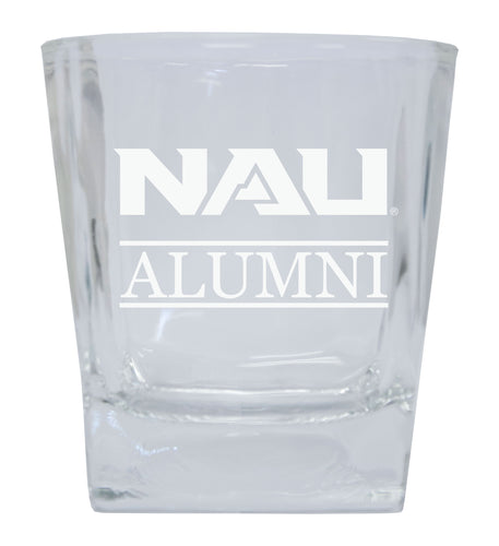 Northern Arizona Lumberjacks Etched Alumni 8 oz Whiskey Rocks Glass Officially Licensed Collegiate Product 4-Pack