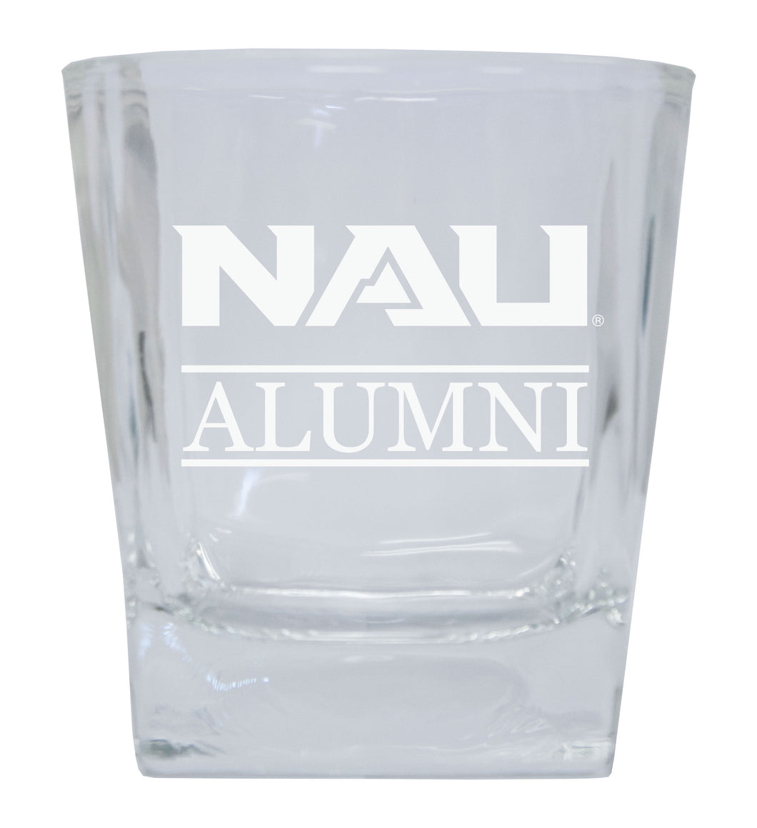 Northern Arizona Lumberjacks Etched Alumni 8 oz Whiskey Rocks Glass Officially Licensed Collegiate Product 4-Pack