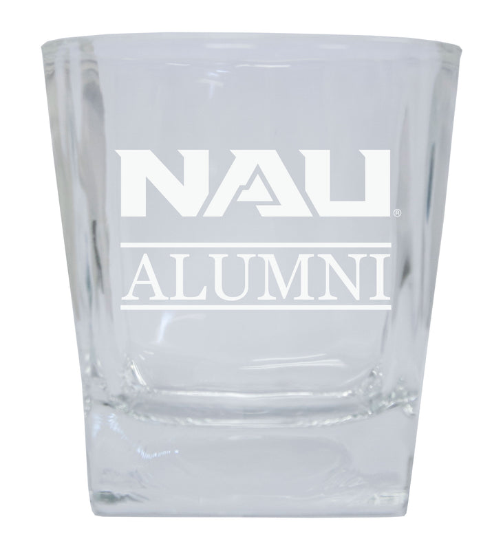 Northern Arizona Lumberjacks Etched Alumni 8 oz Whiskey Rocks Glass Officially Licensed Collegiate Product 4-Pack