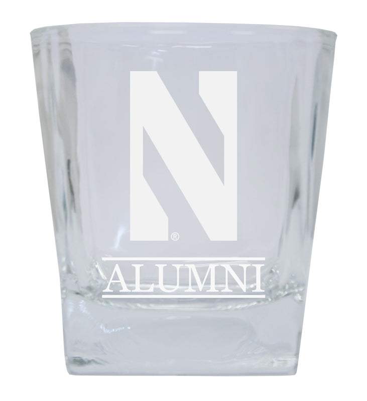 Northwestern University Wildcats Etched Alumni 8 oz Whiskey Rocks Glass Officially Licensed Collegiate Product Single Unit