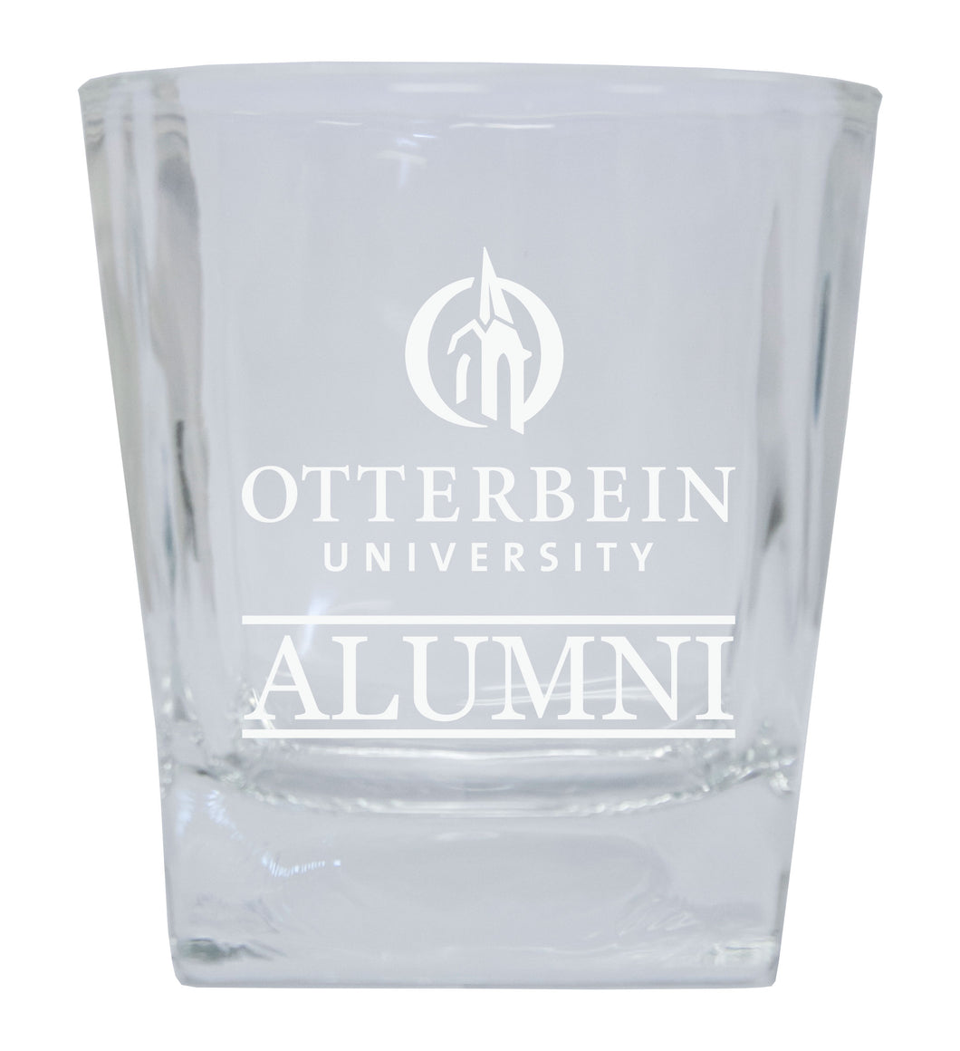 Otterbein University Etched Alumni 8 oz Whiskey Rocks Glass Officially Licensed Collegiate Product 2-Pack
