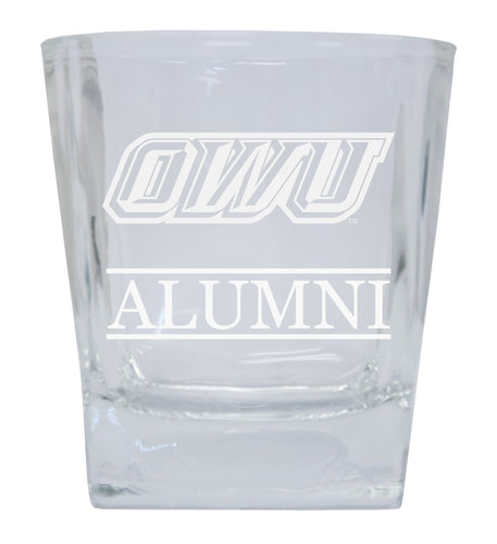 Ohio Wesleyan University  Alumni Elegance 10oz Etched Glass Tumbler