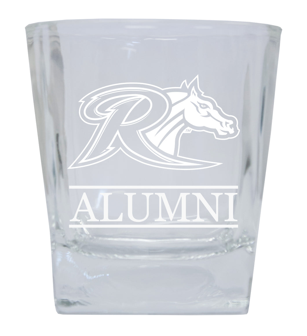 Rider University Broncs  Alumni Elegance 10oz Etched Glass Tumbler