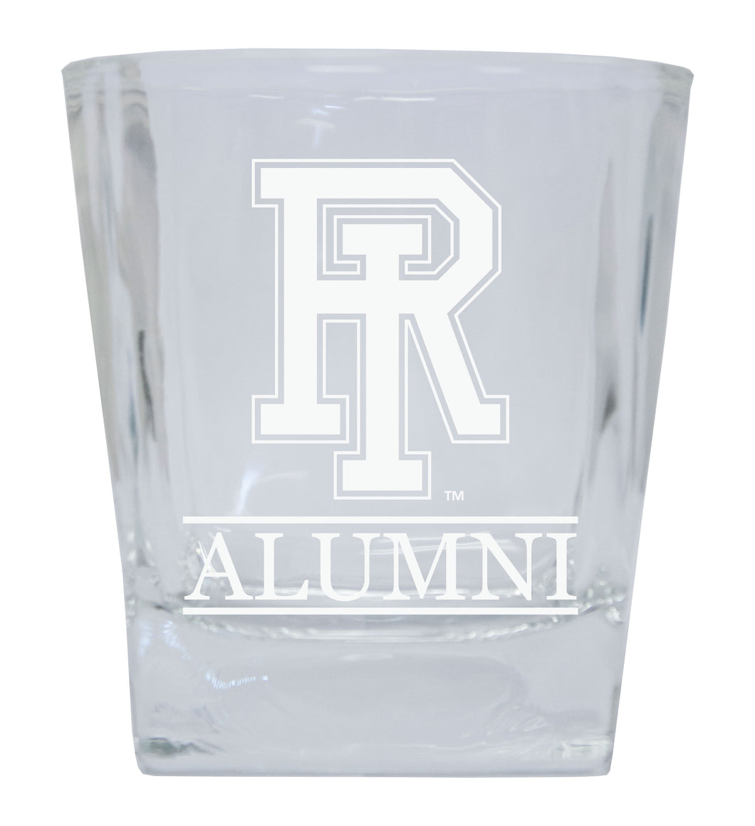 Rhode Island University Etched Alumni 8 oz Whiskey Rocks Glass Officially Licensed Collegiate Product Single Unit