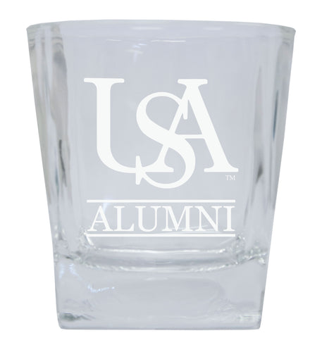 University of South Alabama 8 oz Etched Whiskey Rocks Glass Officially Licensed Collegiate Product 4-Pack