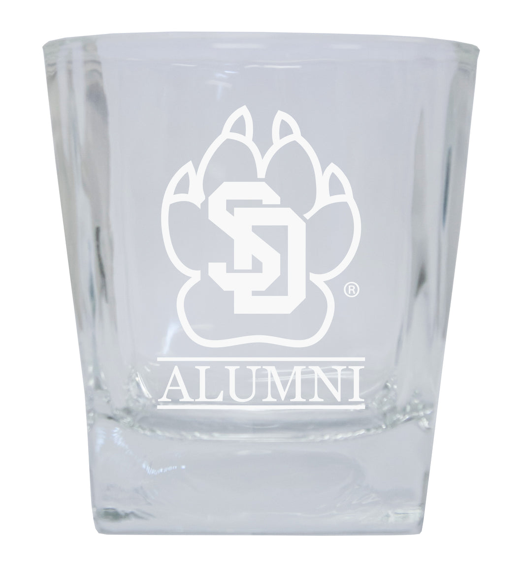 South Dakota Coyotes  Alumni Elegance 10oz Etched Glass Tumbler