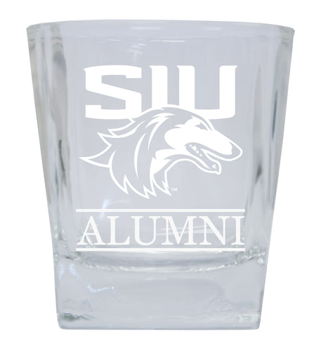 Southern Illinois Salukis  Alumni Elegance 10oz Etched Glass Tumbler