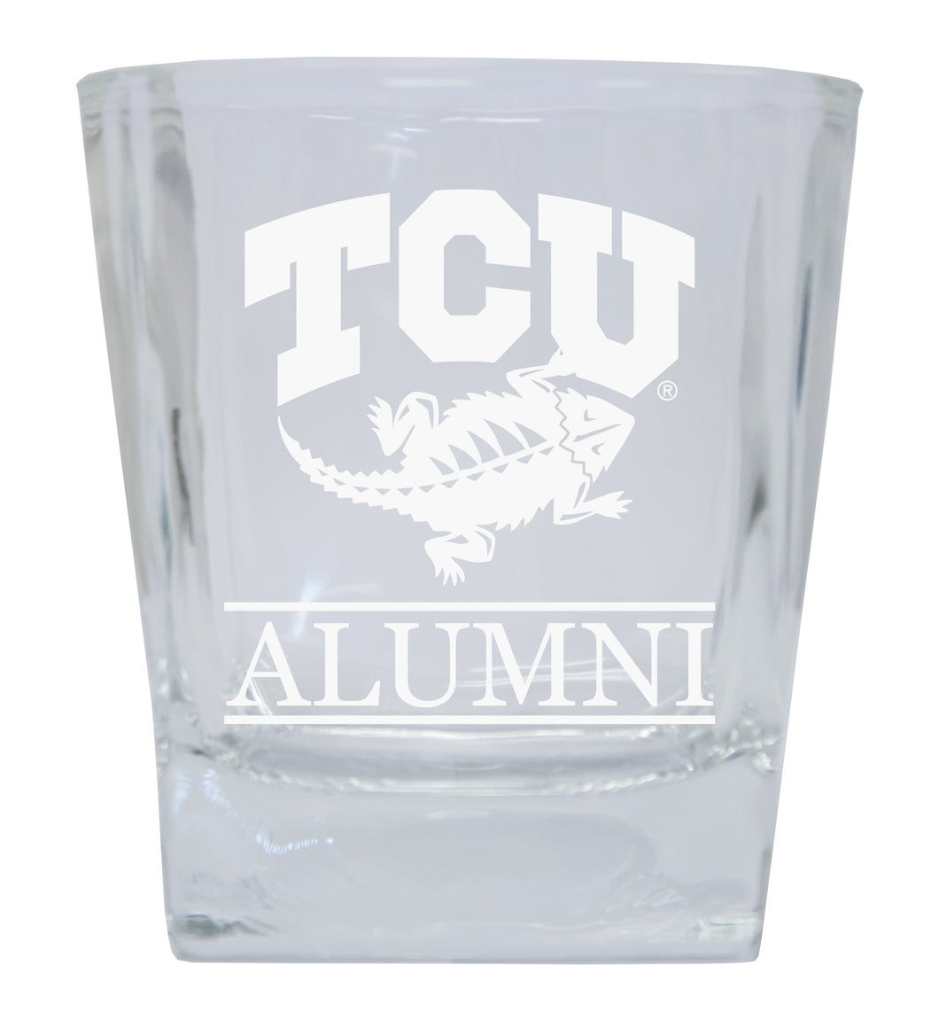 Texas Christian University  Alumni Elegance 10oz Etched Glass Tumbler