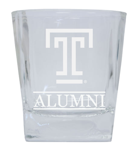 Temple University Etched Alumni 8 oz Whiskey Rocks Glass Officially Licensed Collegiate Product 4-Pack