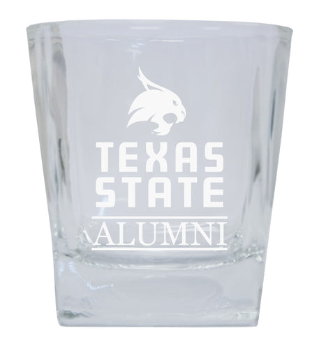 Texas State Bobcats  Alumni Elegance 10oz Etched Glass Tumbler