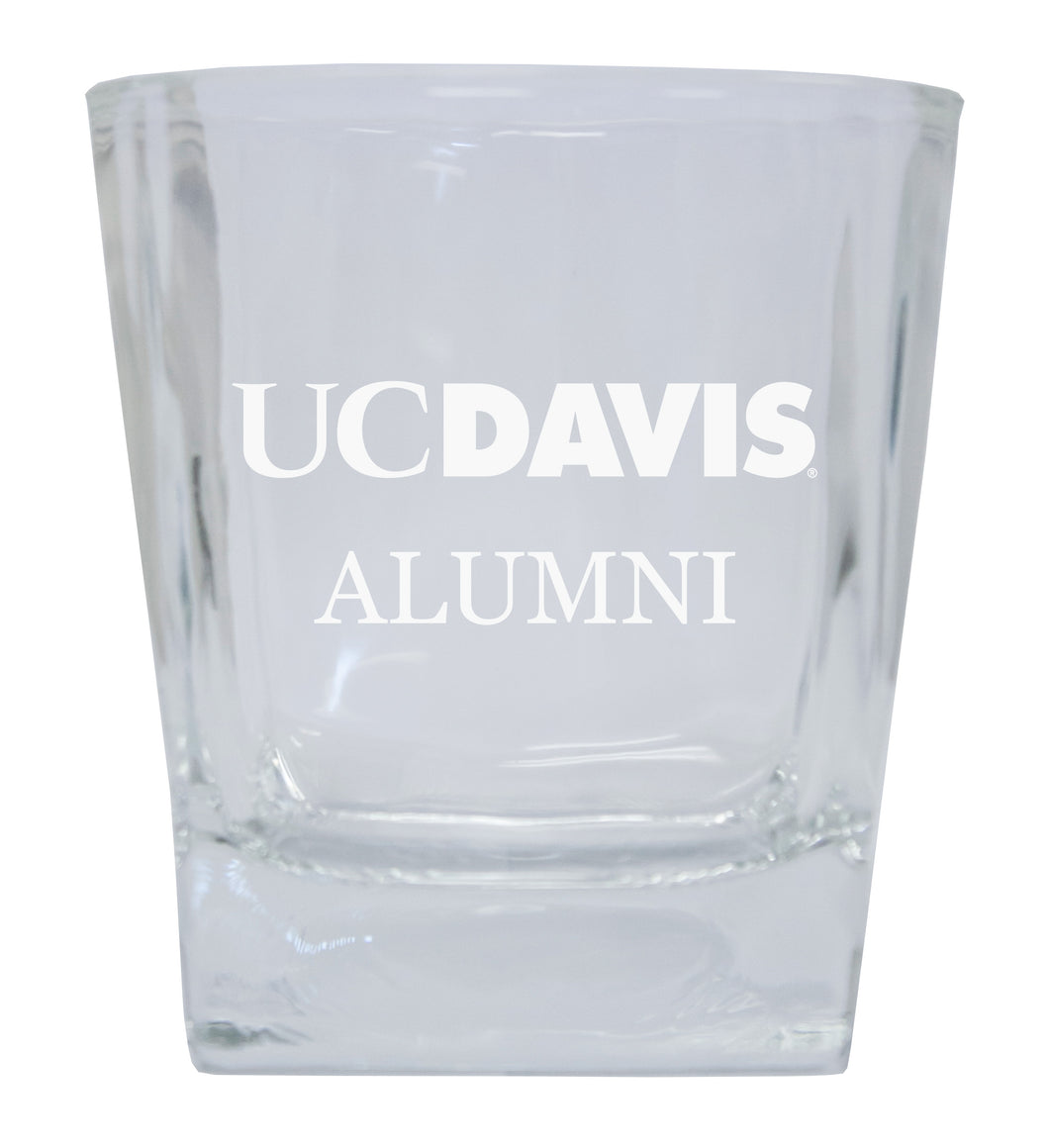 UC Davis Aggies  Alumni Elegance 10oz Etched Glass Tumbler