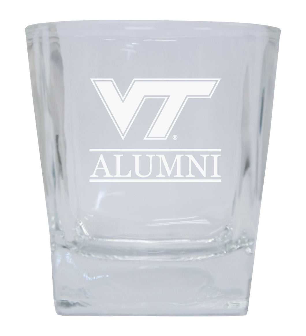 Virginia Tech Hokies Etched Alumni 8 oz Whiskey Rocks Glass Officially Licensed Collegiate Product Single Unit