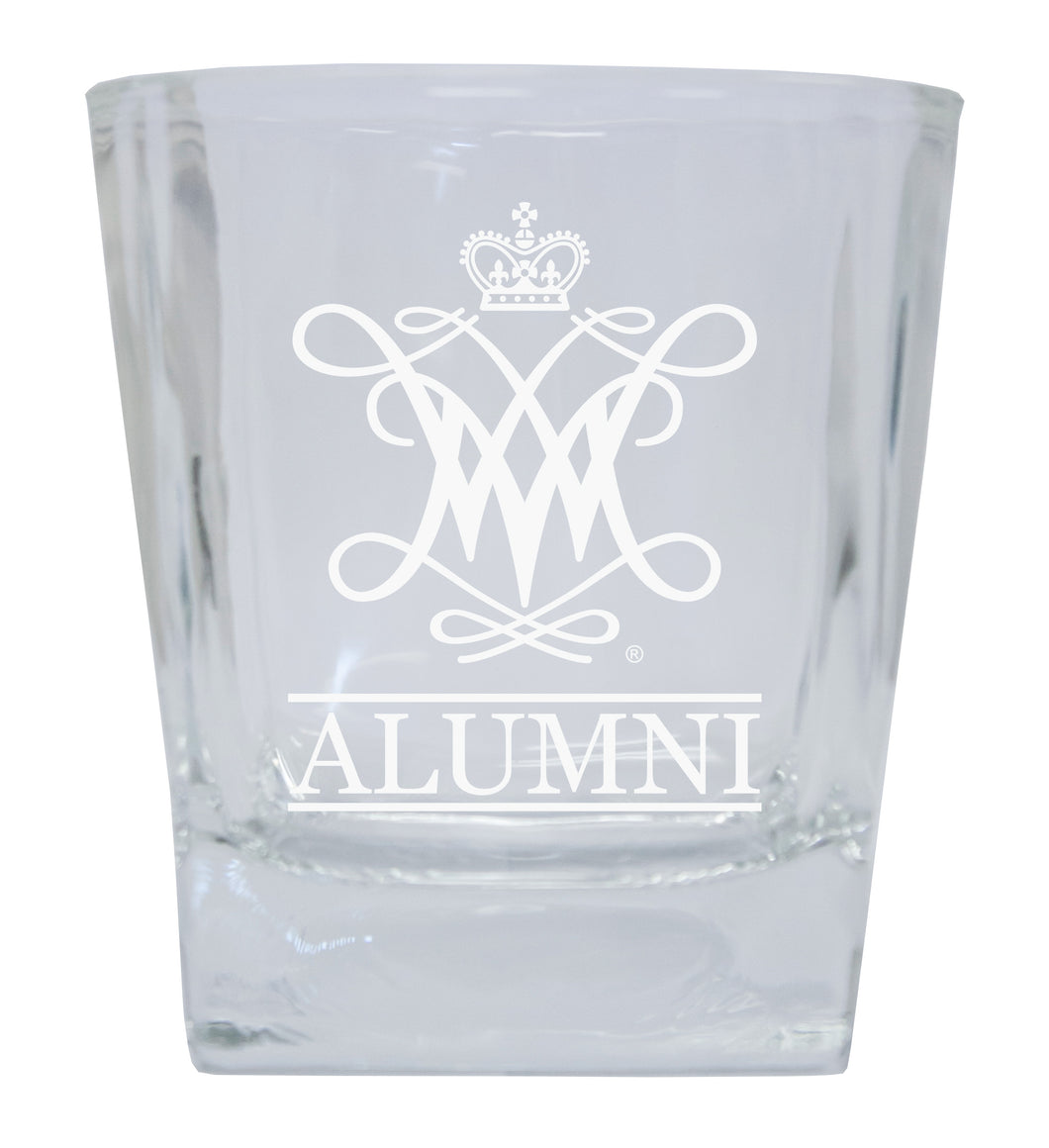 William and Mary  Alumni Elegance 10oz Etched Glass Tumbler