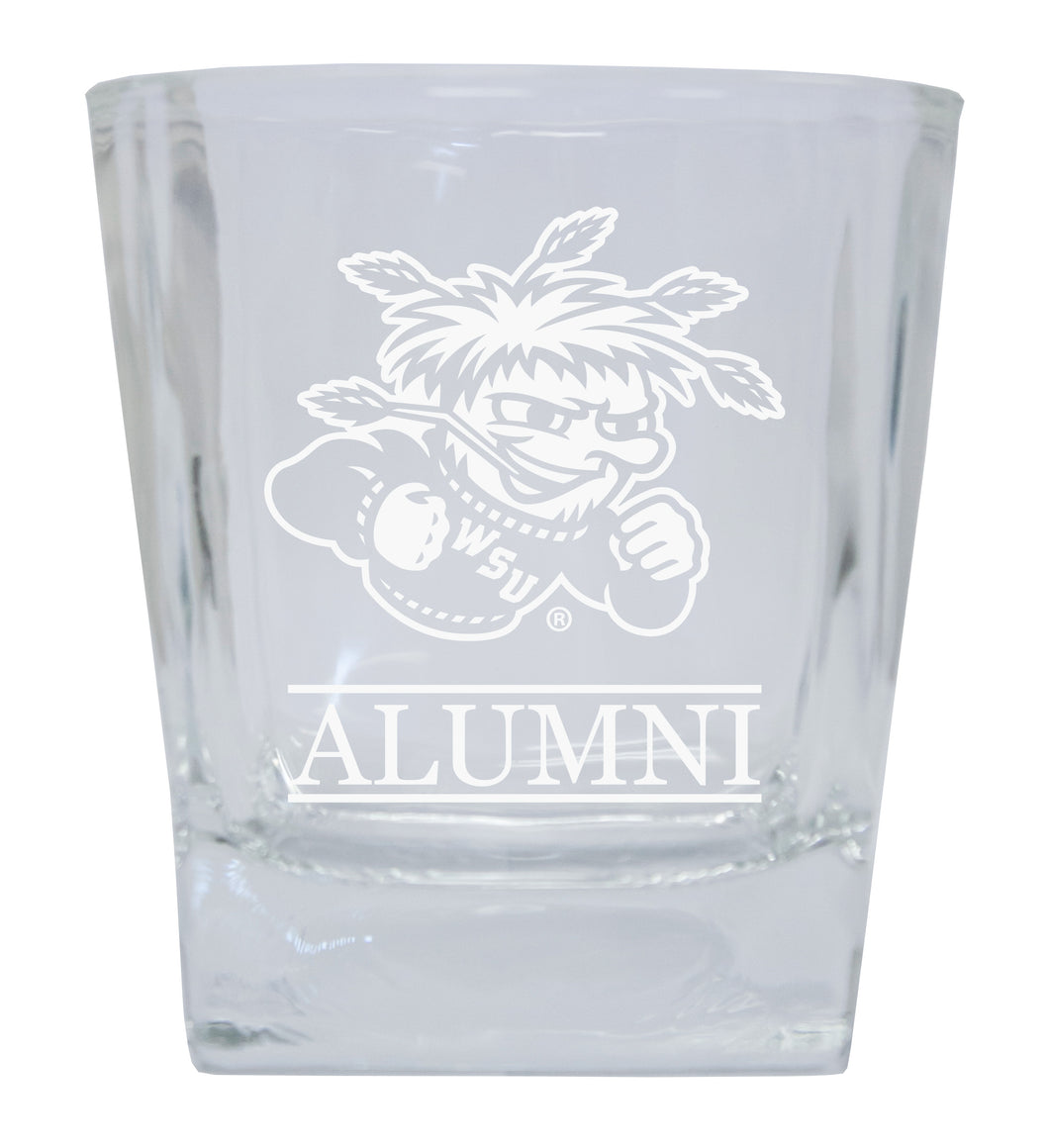 Wichita State Shockers  Alumni Elegance 10oz Etched Glass Tumbler