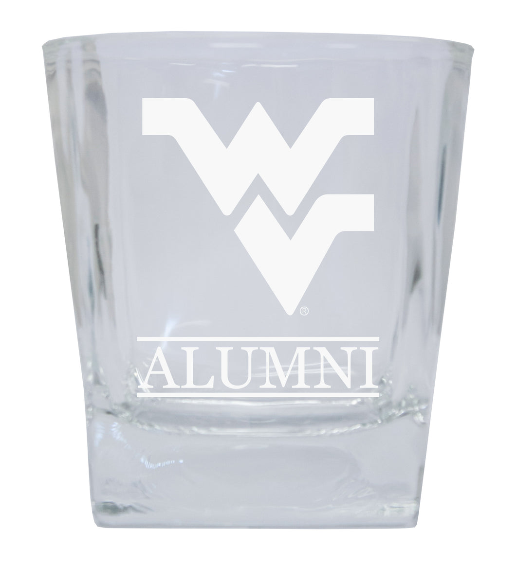 West Virginia Mountaineers  Alumni Elegance 10oz Etched Glass Tumbler