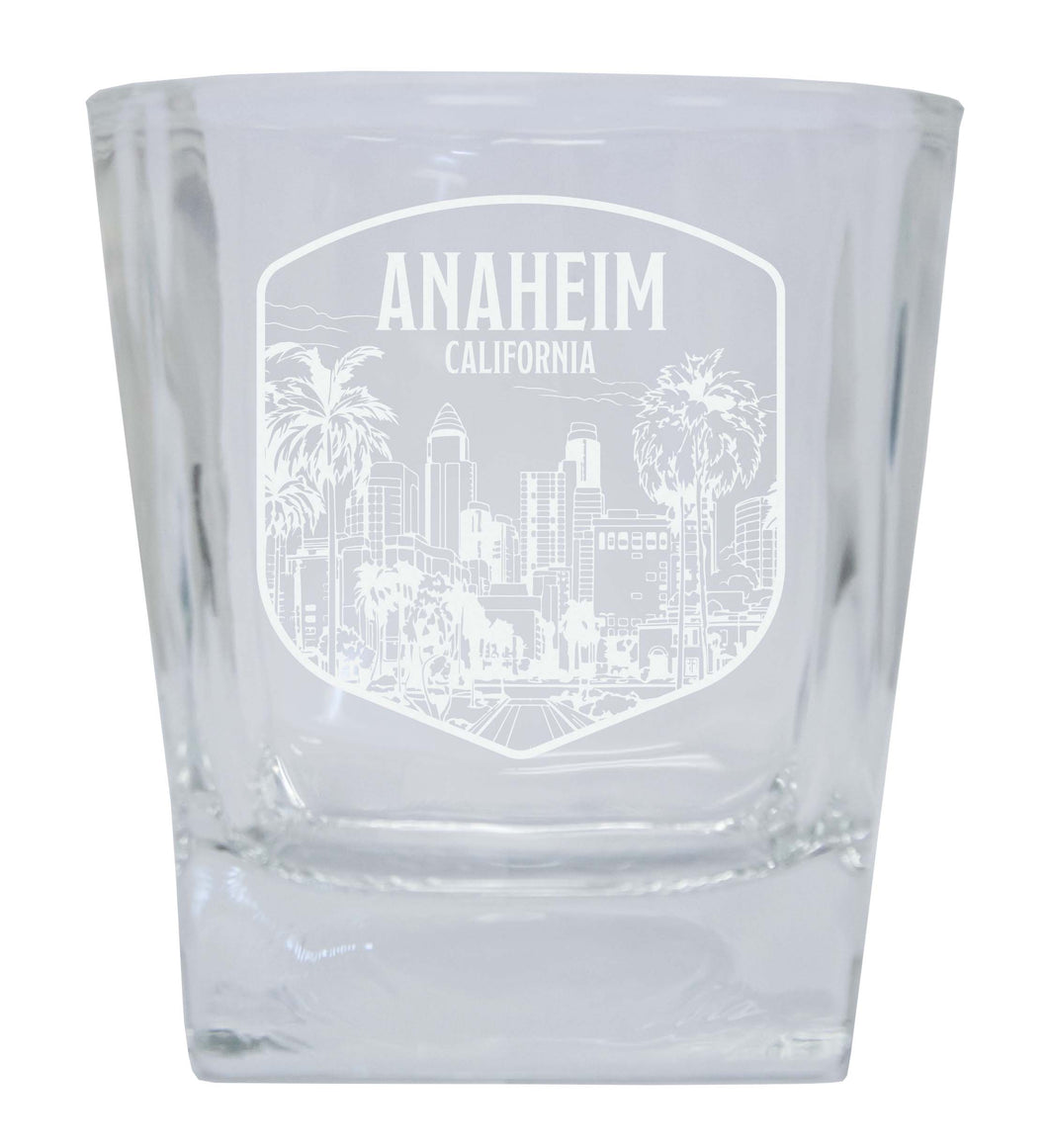 Anaheim California Souvenir 10 oz Engraved Whiskey Glass Rocks Glass 2-Pack