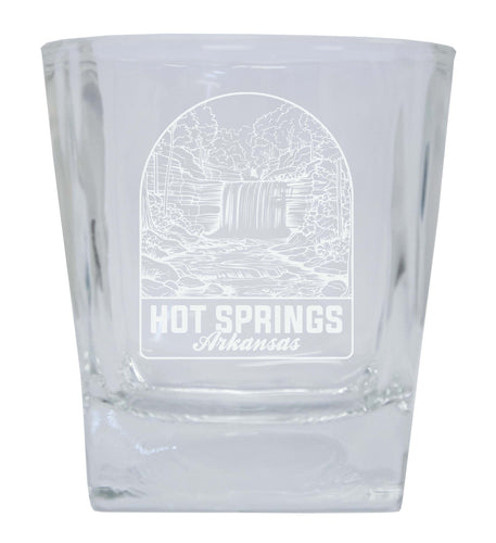 Hot Springs Arkansas Souvenir 10 oz Engraved Whiskey Glass Rocks Glass 2-Pack
