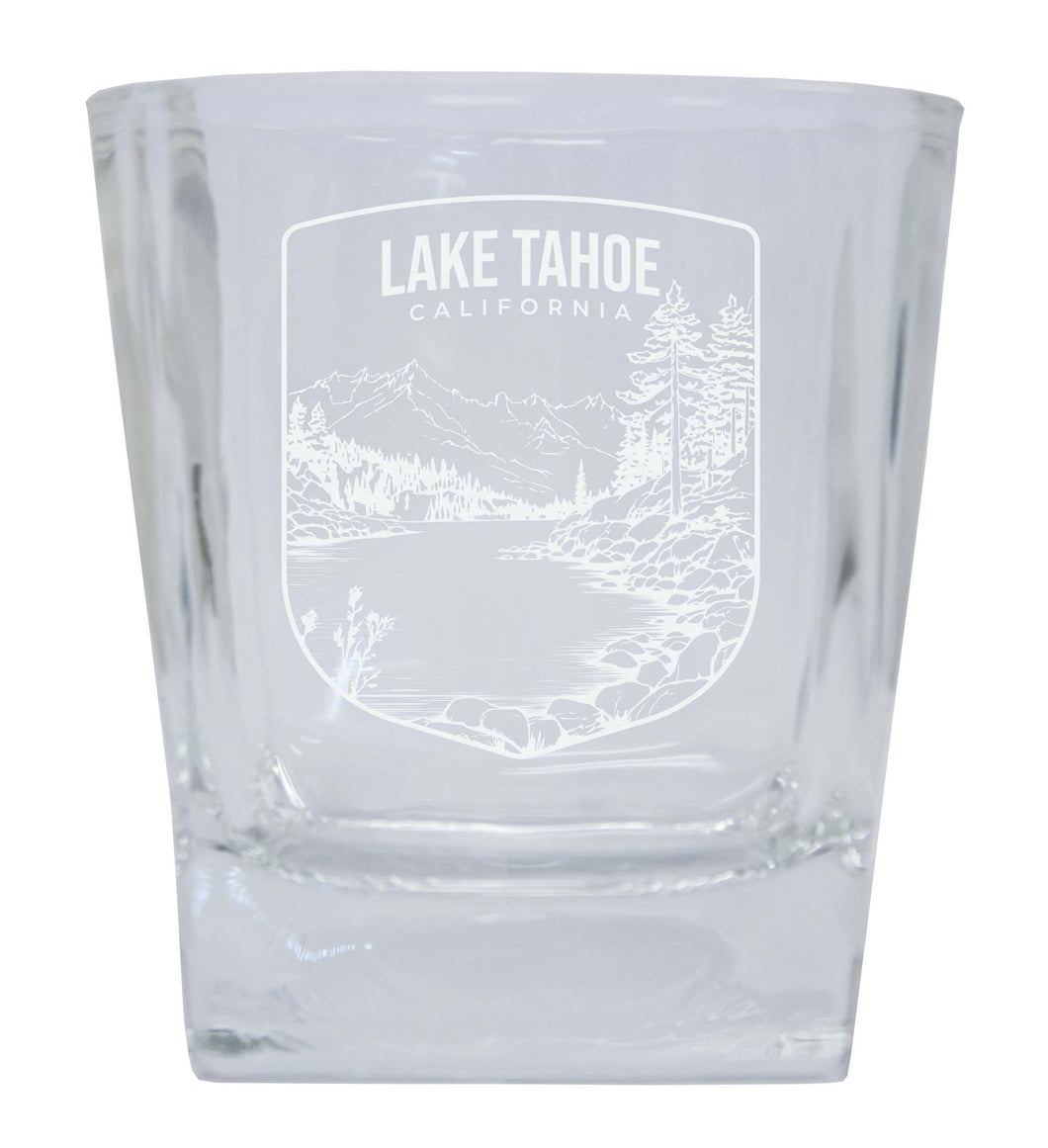 Lake Tahoe California Souvenir 10 oz Engraved Whiskey Glass Rocks Glass Single Unit