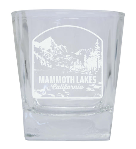 Mammoth Lakes California  Souvenir 10 oz Engraved Whiskey Glass Rocks Glass 4-Pack