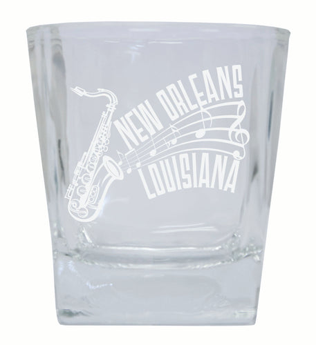 New Orleans Louisiana Souvenir 10 oz Engraved Whiskey Glass Rocks Glass Single Unit